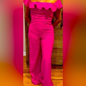 Dark pink jay Godfrey size 6 jumpsuit.